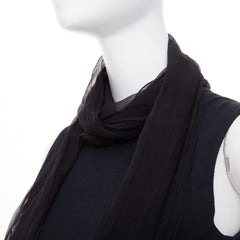 CHRISTIAN DIOR John Galliano sheer silk chiffon wrap sash cotton tank top FR38 M