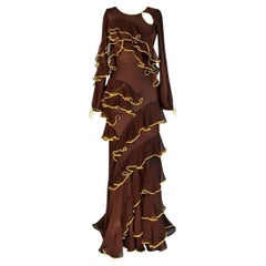 Christian Dior John Galliano Silk Evening Gown Fall/Winter Size 38FR