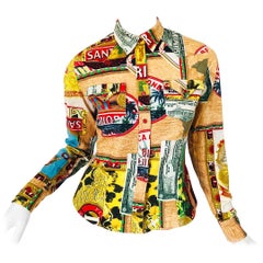 Christian Dior John Galliano Rasta Rastafari Neuheit Postcard Denim Shirt Jacke