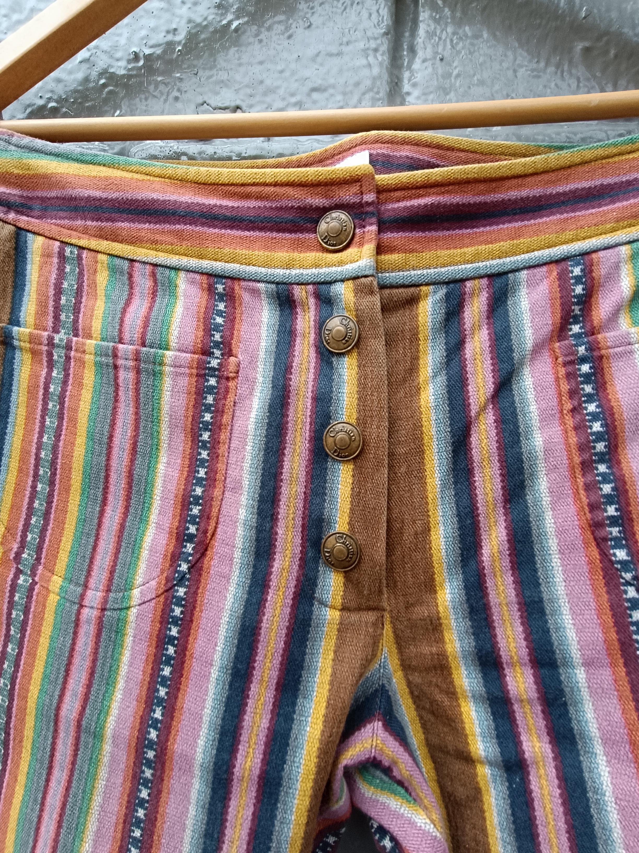 Christian Dior & John Galliano SS 2002 Y2K denim jeans iconic print For Sale 14