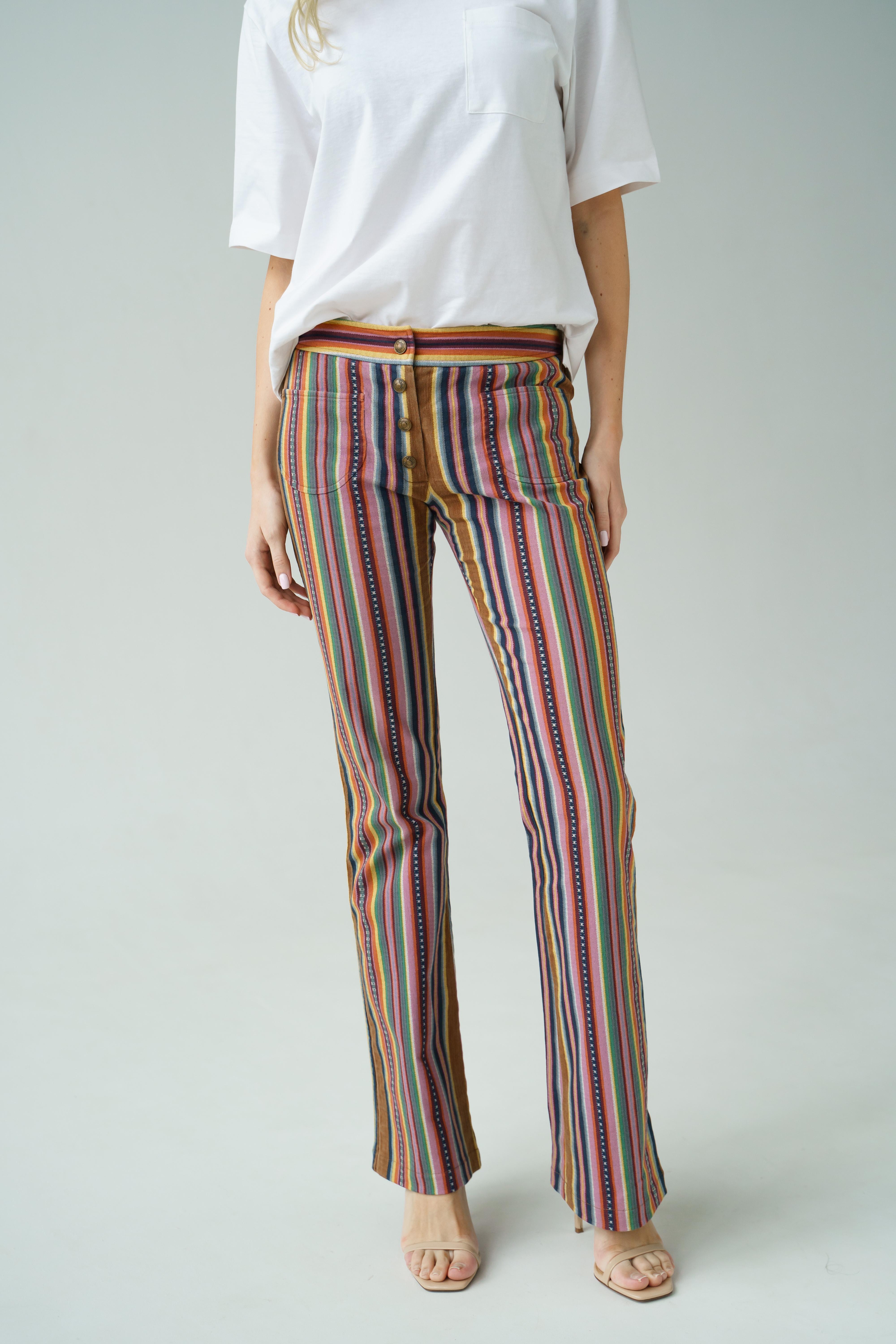 Women's Christian Dior & John Galliano SS 2002 Y2K denim jeans iconic print For Sale