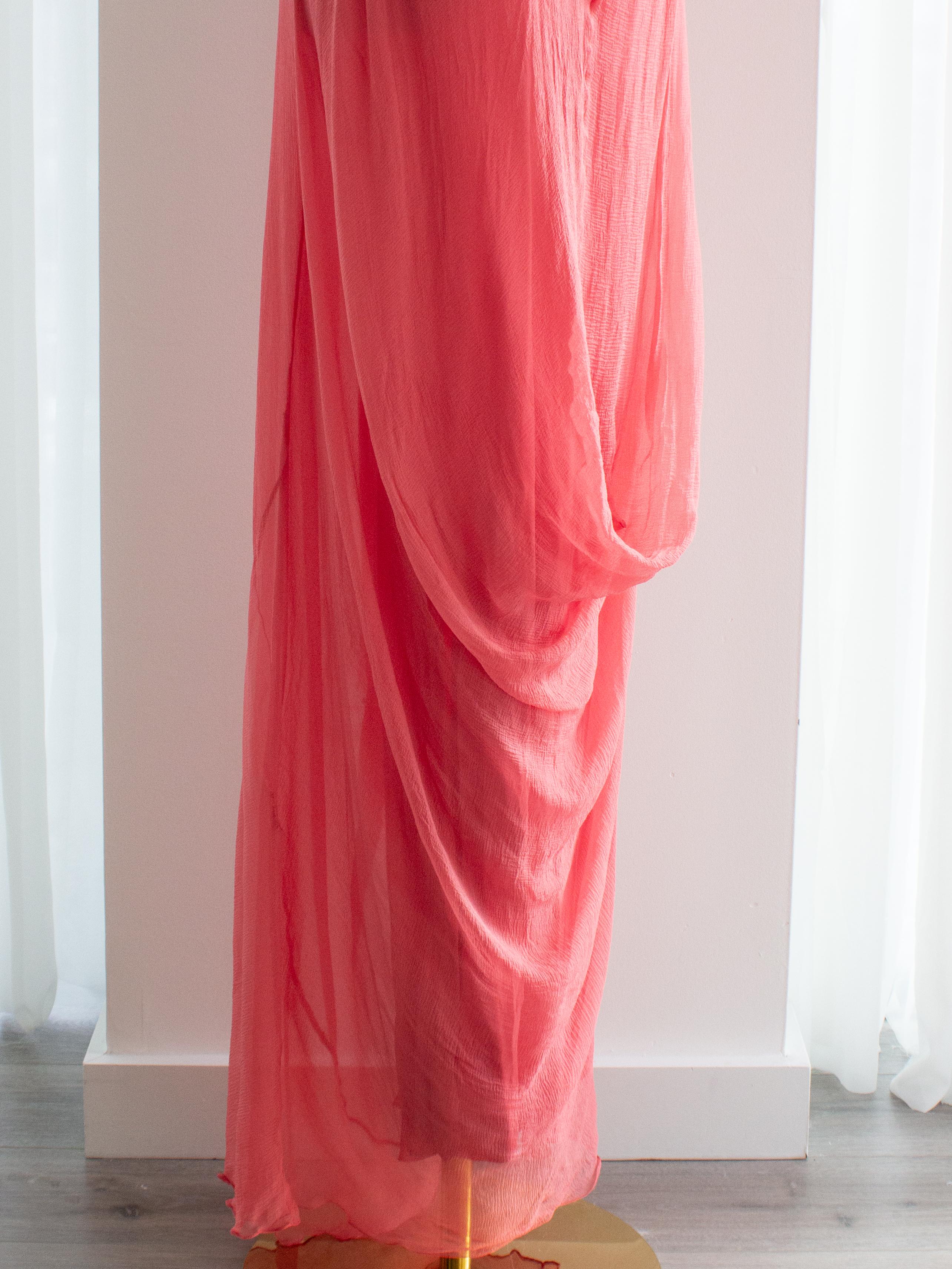 Christian Dior John Galliano Vintage 2006 Blush Pink Coral Embellished Gown 8