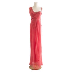 Christian Dior John Galliano Vintage 2006 Blush Pink Coral Embellished Gown
