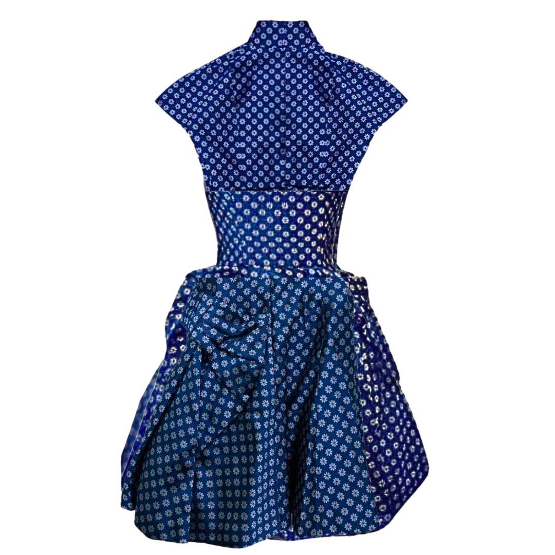 Christian Dior John Galliano Vintage Blue Dress Fall/Winter 1997 Size 38FR In Good Condition In Saint Petersburg, FL