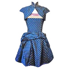 Christian Dior John Galliano - Robe bleue vintage automne/hiver 1997 - Taille 38FR