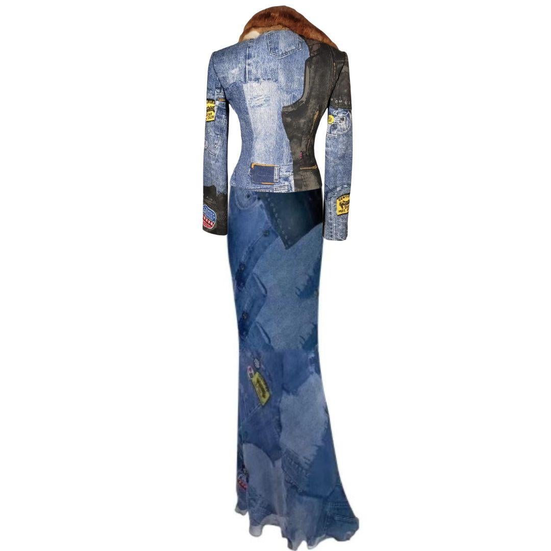 Women's Christian Dior John Galliano Vintage Dress & Jacket Fall/Winter 2001 Size 36FR For Sale