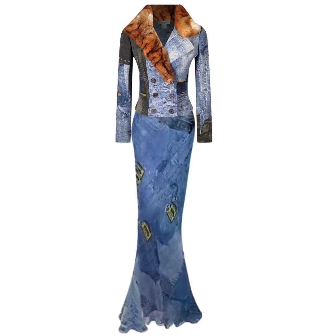 Christian Dior John Galliano Vintage Dress & Jacket Fall/Winter 2001 Size 36FR For Sale