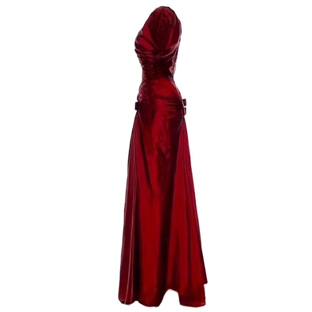 Christian Dior John Galliano Vintage Red Evening Gown Fall/Winter 2006 Size 38FR 1