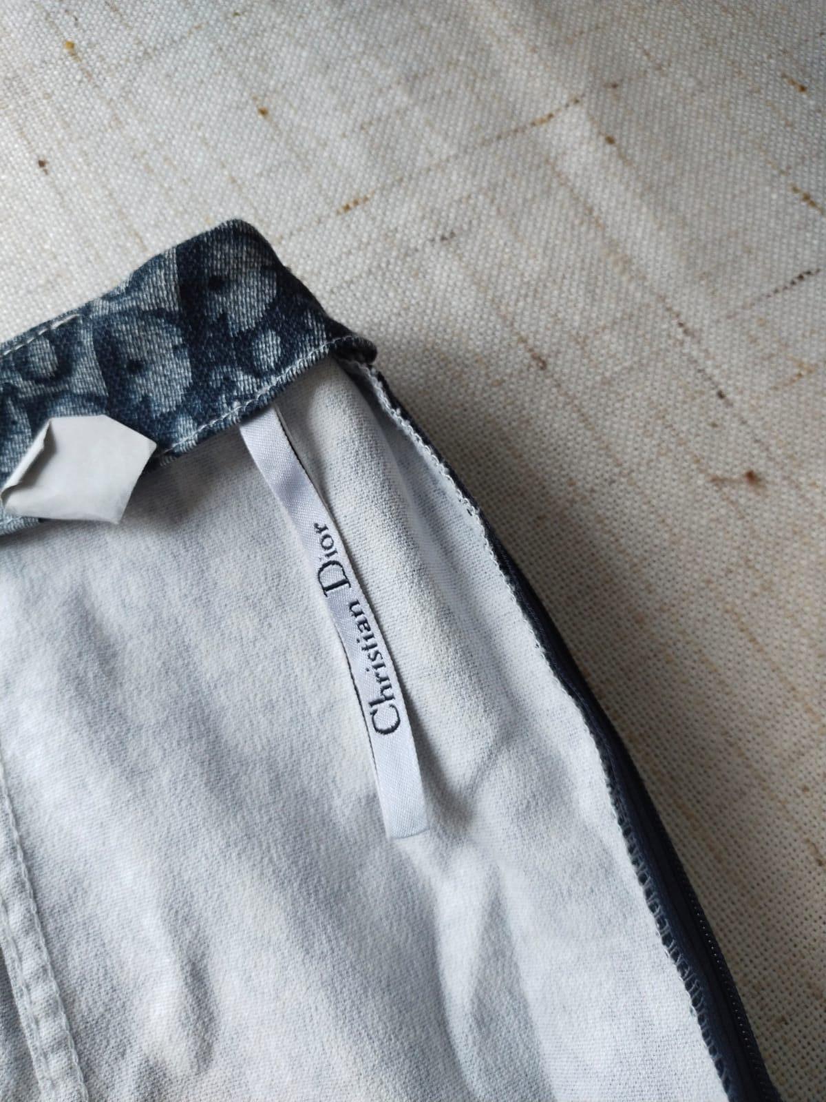 CHRISTIAN DIOR & John Galliano Vintage Trotter-Bleistiftrock aus blauem Denim 2002 Y2K im Angebot 6