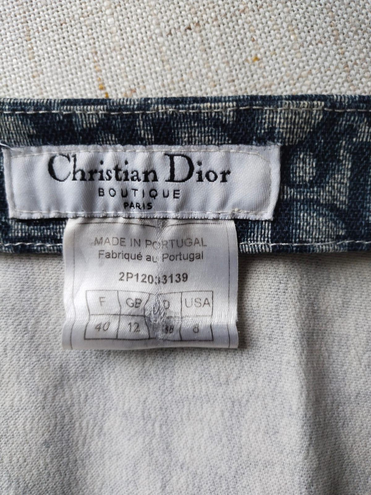 CHRISTIAN DIOR & John Galliano Vintage Trotter-Bleistiftrock aus blauem Denim 2002 Y2K im Angebot 4