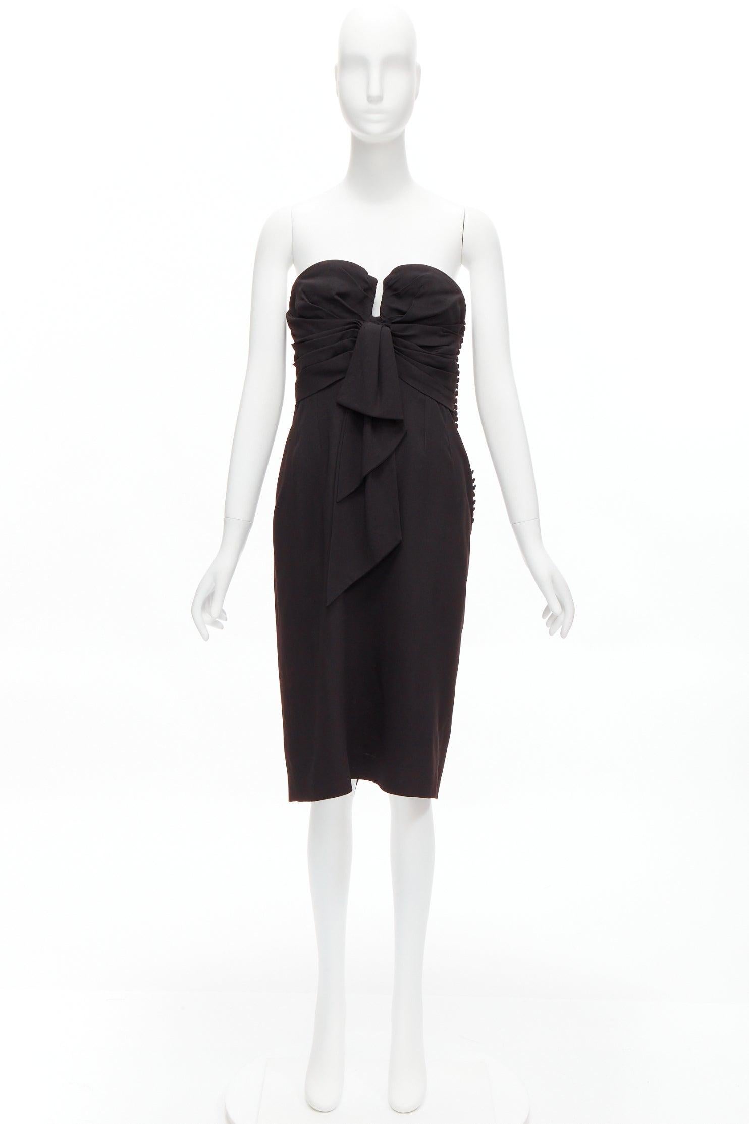 CHRISTIAN DIOR John Galliano Vintage U neckline strapless goddess dress FR38 M For Sale 6