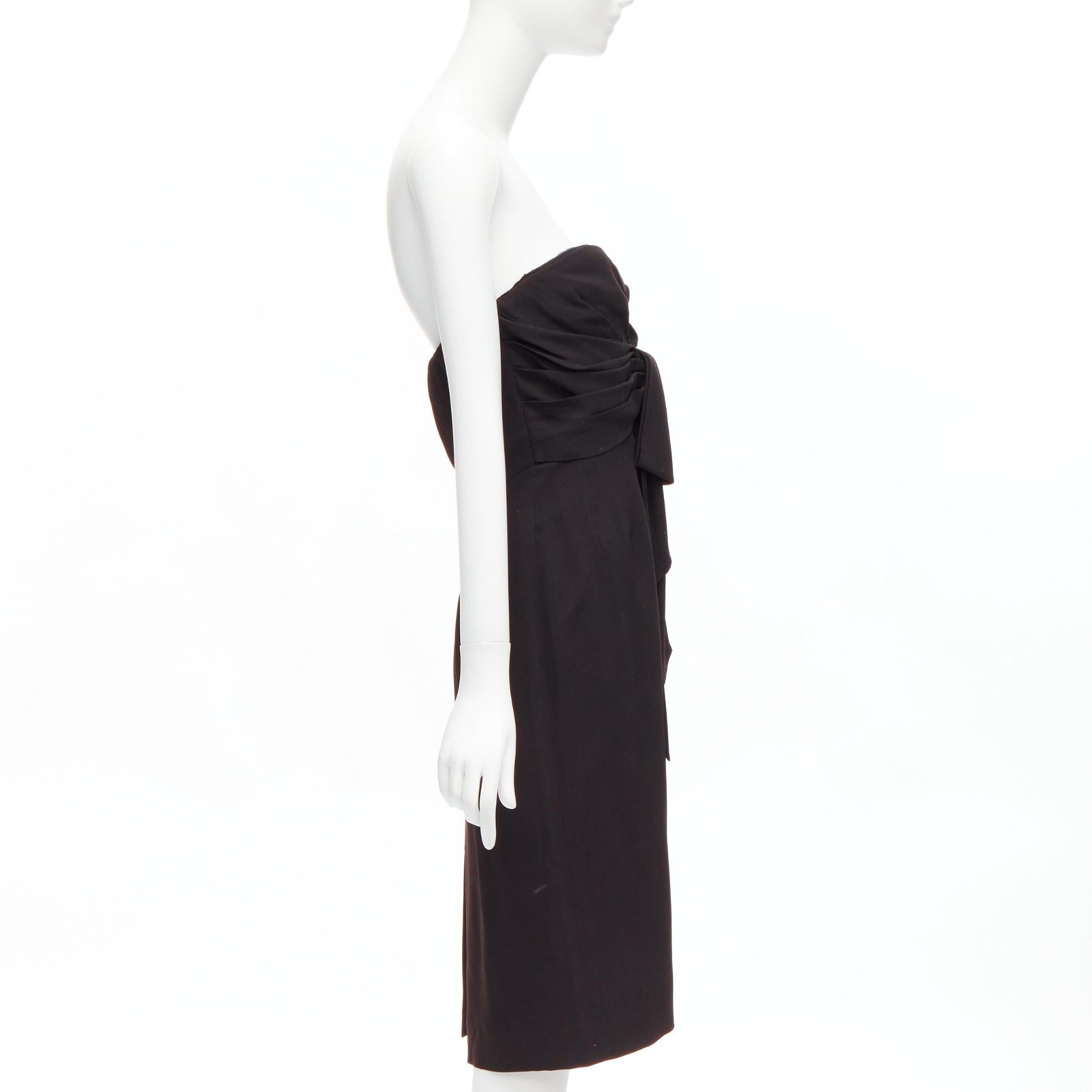 CHRISTIAN DIOR John Galliano Vintage U neckline strapless goddess dress FR38 M In Good Condition For Sale In Hong Kong, NT