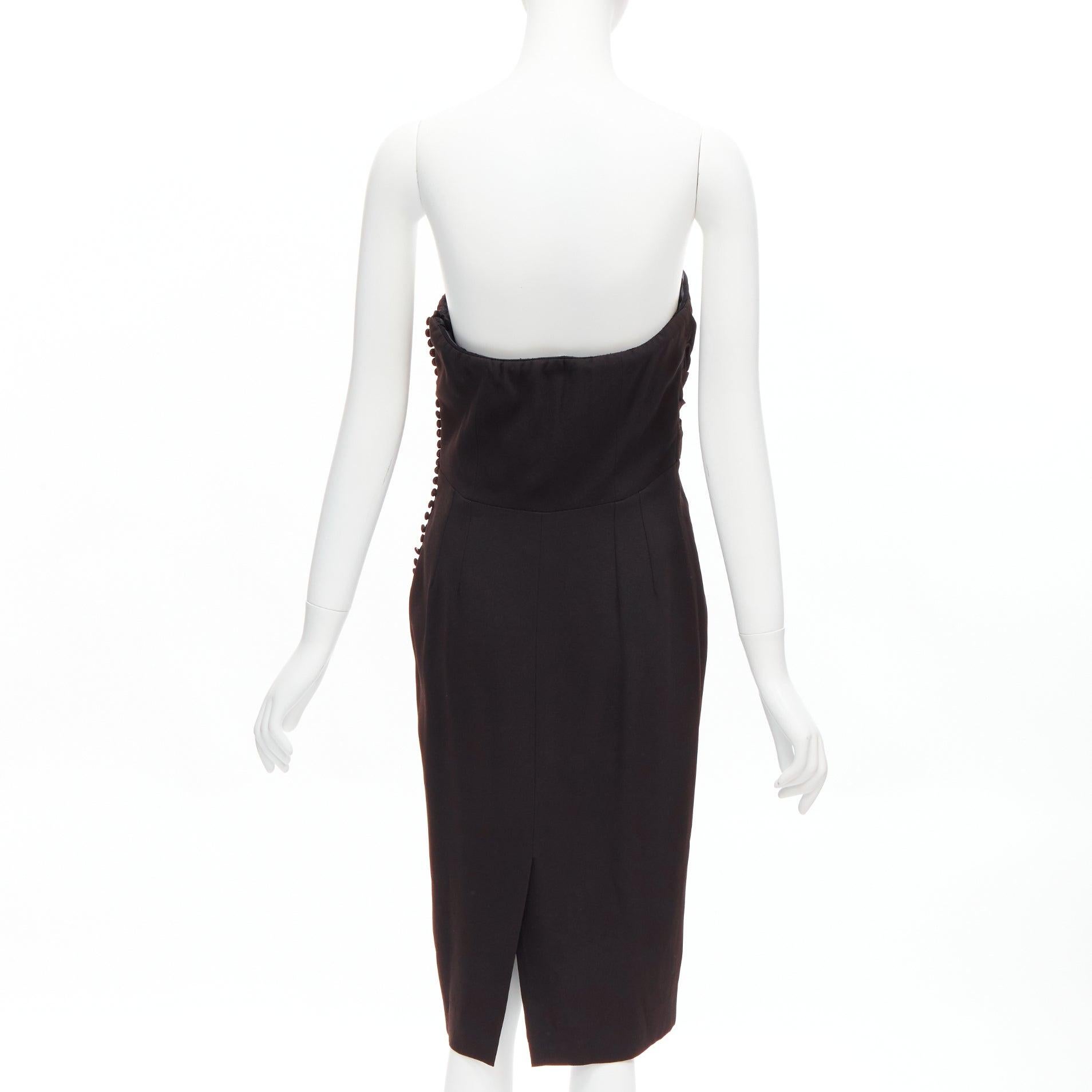 Women's CHRISTIAN DIOR John Galliano Vintage U neckline strapless goddess dress FR38 M For Sale