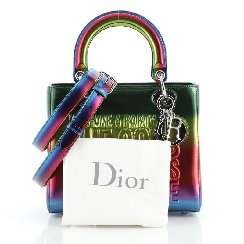 Christian Dior John Giorno Lady Dior Bag Limited Edition Rainbow ...