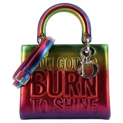 Christian Dior John Giorno Lady Dior Bag Limited Edition Rainbow Metallic 