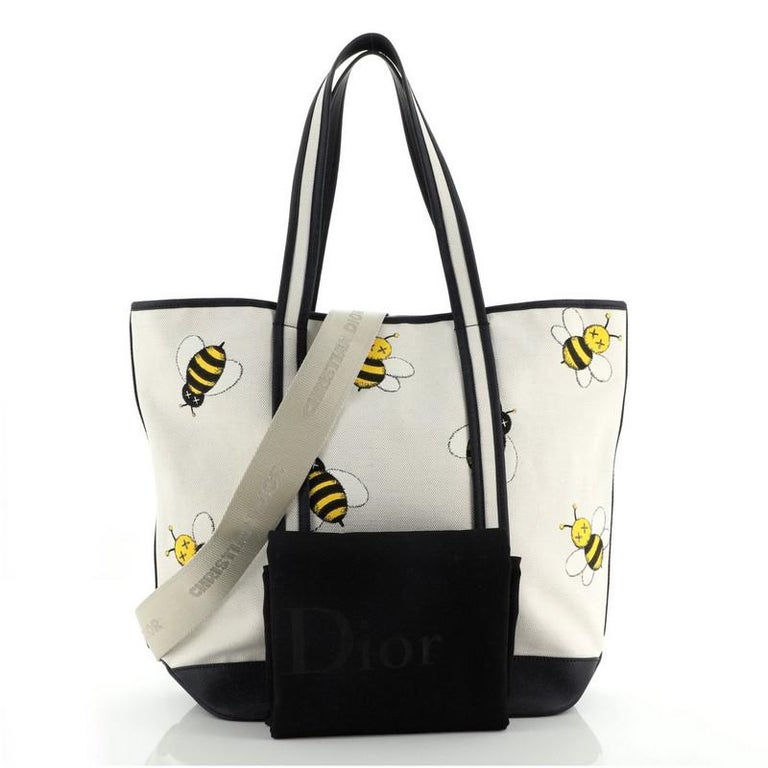 Christian Dior KAWS Bee Shopper Tote Printed Canvas with Leather Medium at 1stDibs Christian Dior Kaws Bee Shopper Tote Printed Canvas With Leather Medium At 1Stdibs
