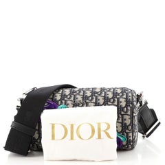 Christian Dior Kenny Scharf Roller Messenger Bag Embroidered Oblique Canv