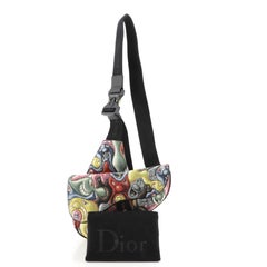 Christian Dior Kenny Scharf Saddle Crossbody Bag Jacquard