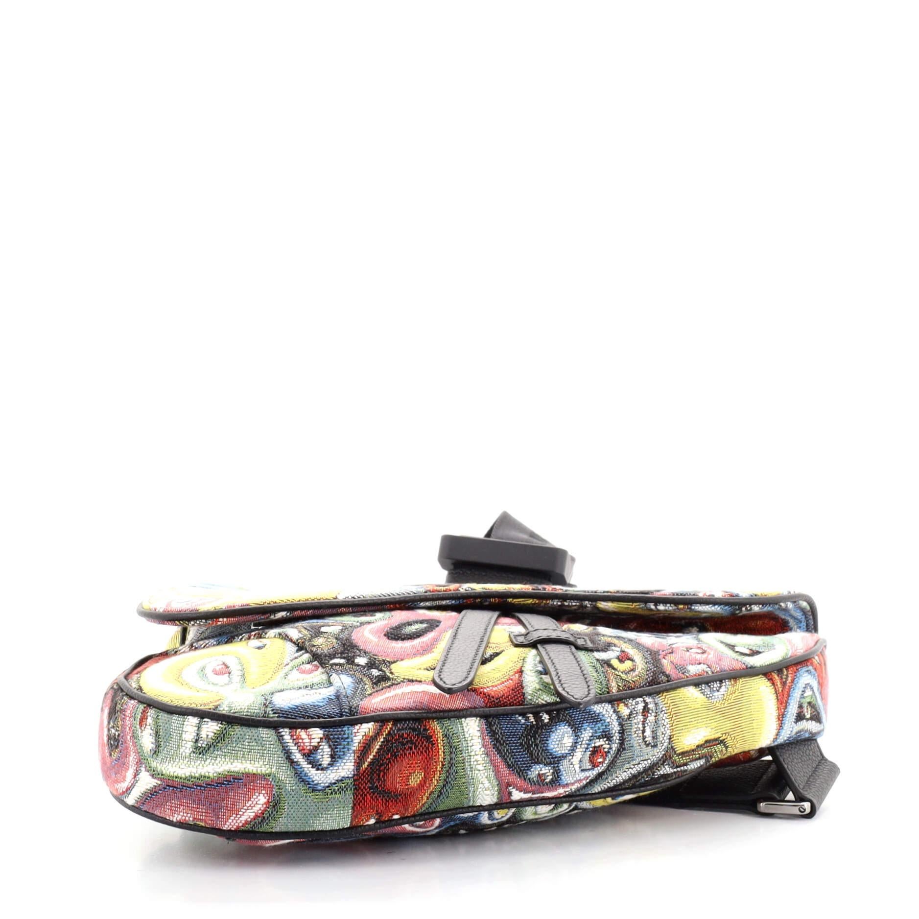 Christian Dior Kenny Scharf Sattel Umhängetasche Jacquard für Damen oder Herren
