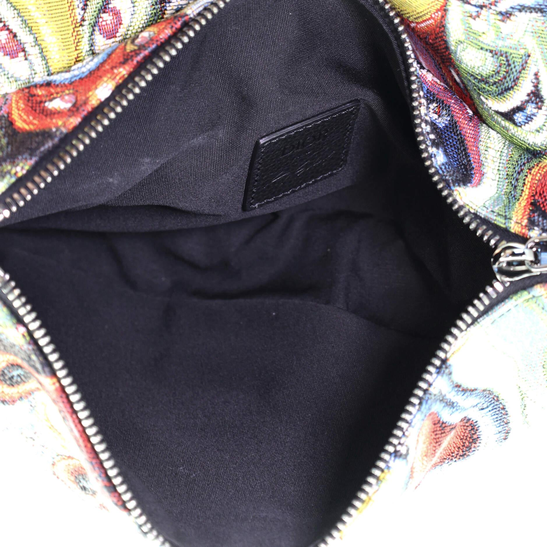 Christian Dior Kenny Scharf Sattel Umhängetasche Jacquard 1