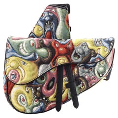 Christian Dior Kenny Scharf Saddle Crossbody Bag Jacquard