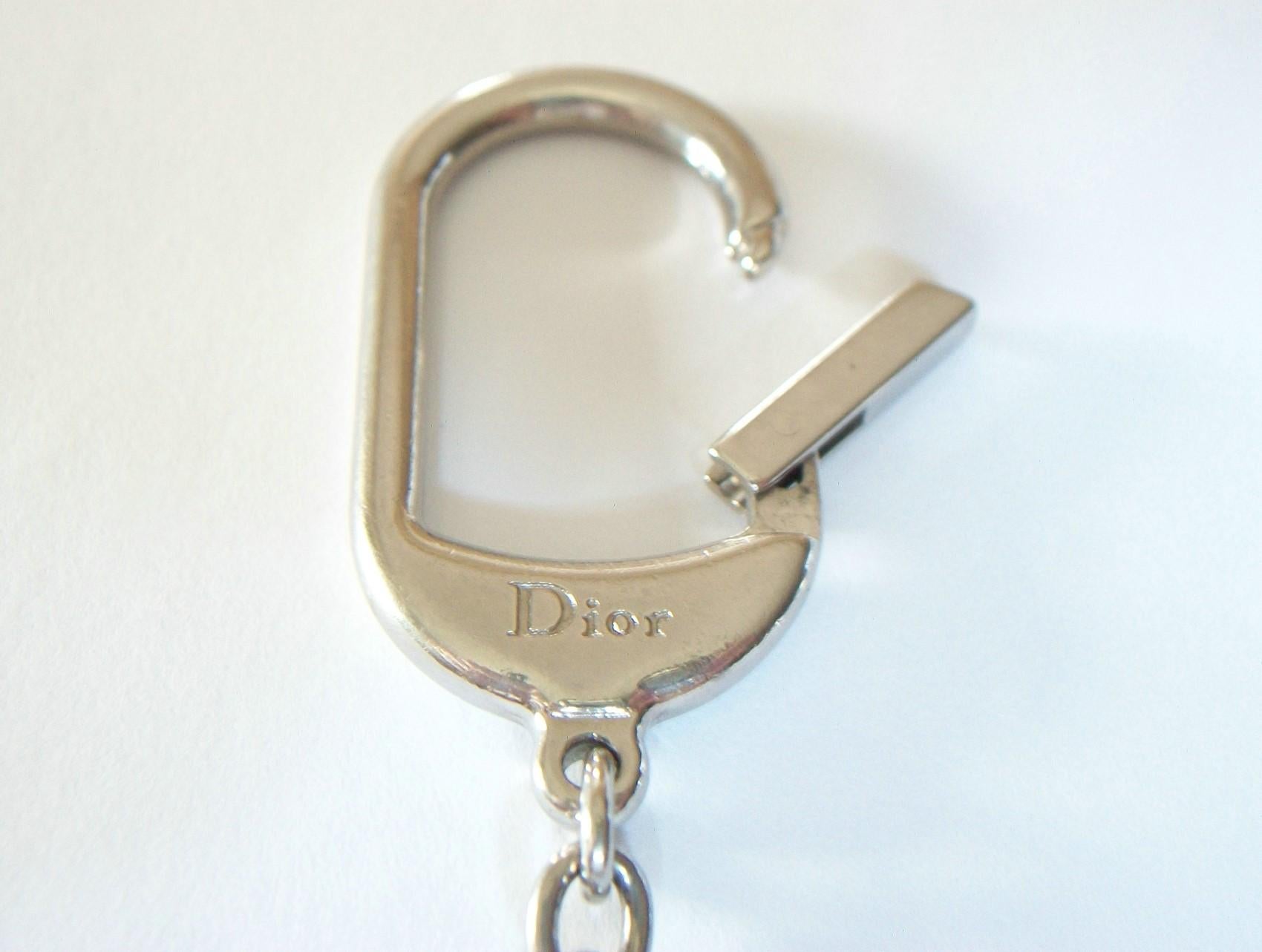 Christian Dior, Key/Bag Chain with Enamel Charms, Made in Italy, circa 1990s For Sale 2