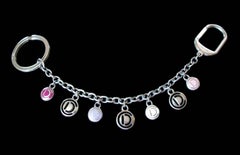 Christian Dior, Key/Bag Chain with Enamel Charms, Made in Italy, circa 1990s