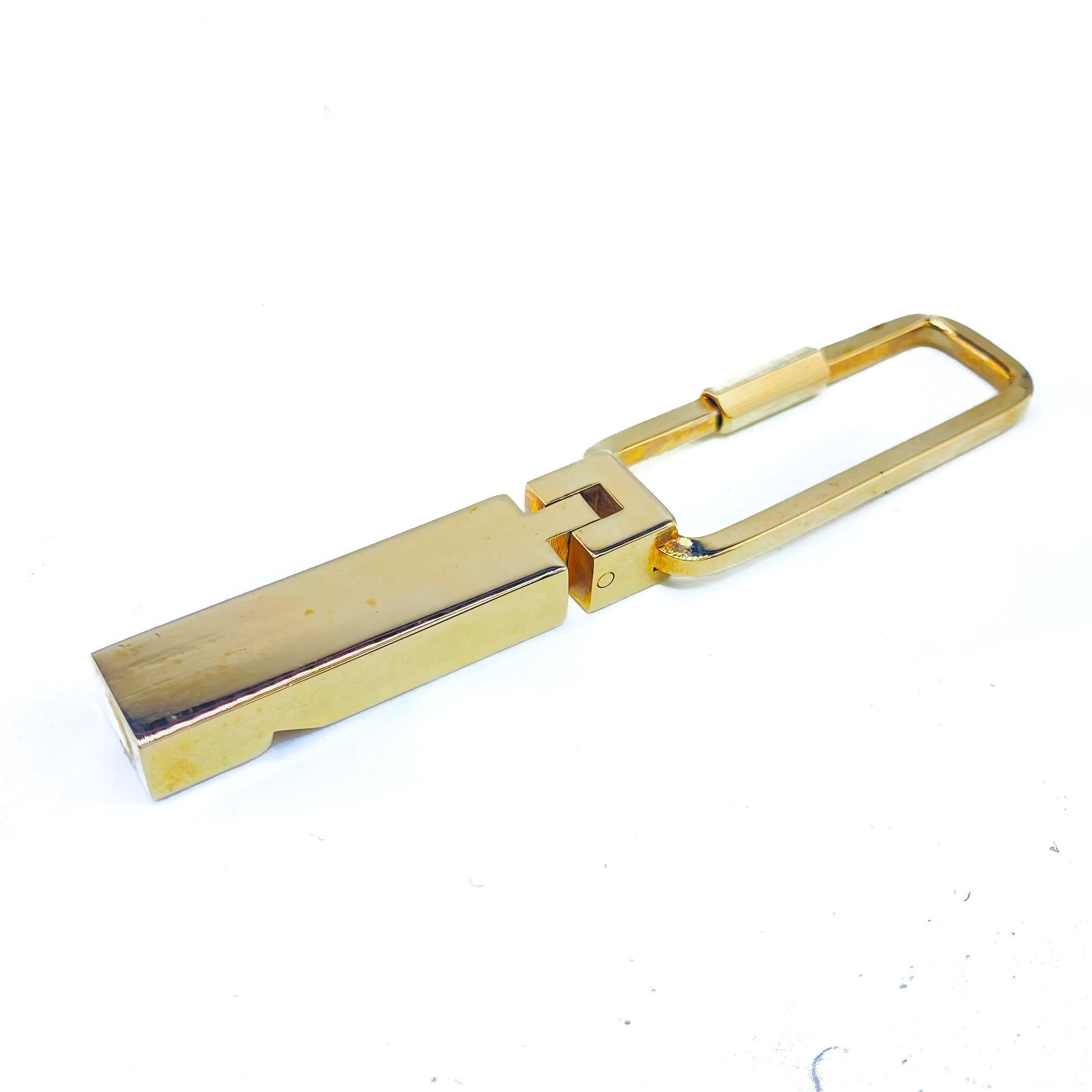 Women's Vintage CHRISTIAN DIOR Gold Plated Key Ring Whistle Vintage 1990s