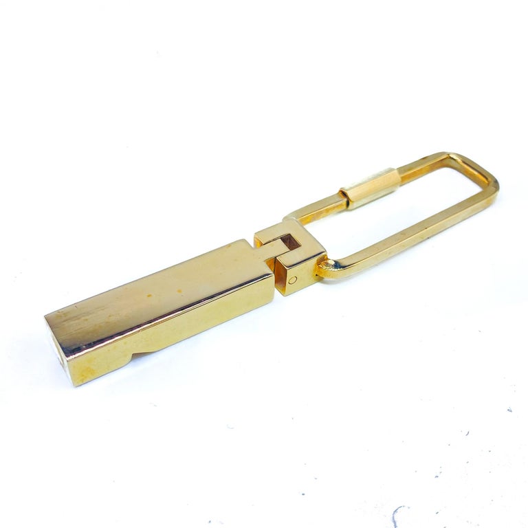 Vintage CHRISTIAN DIOR Gold Plated Key Ring Whistle Vintage 1990s at