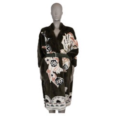 CHRISTIAN DIOR khaki grün 2019 PRINTED MINK FUR Cape Jacket XS