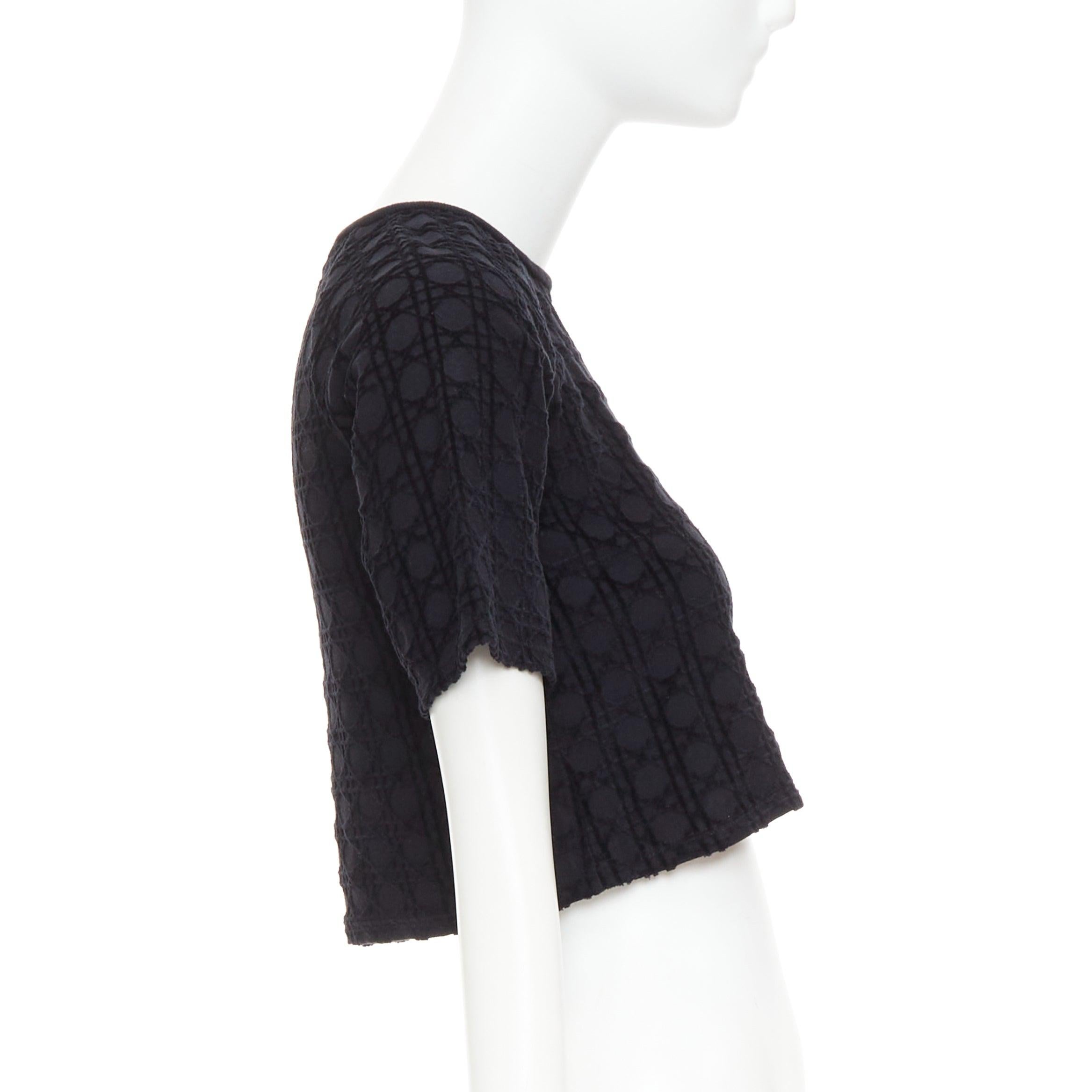 Christian Dior KIDS Diorissimo cannage in velluto stampato in cotone, crop top 10 anni XS In condizioni ottime in vendita a Hong Kong, NT