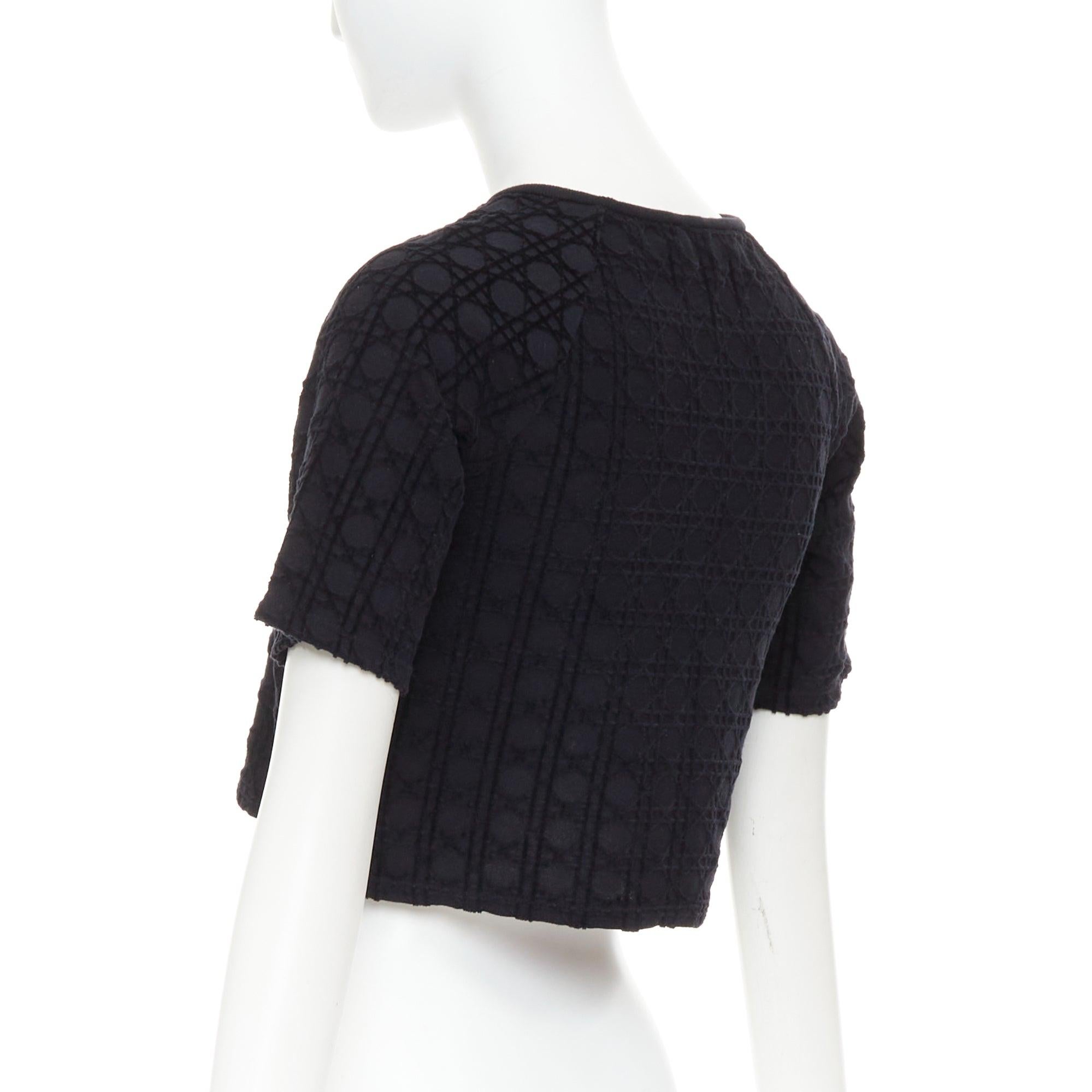 Christian Dior KIDS Diorissimo cannage in velluto stampato in cotone, crop top 10 anni XS in vendita 1