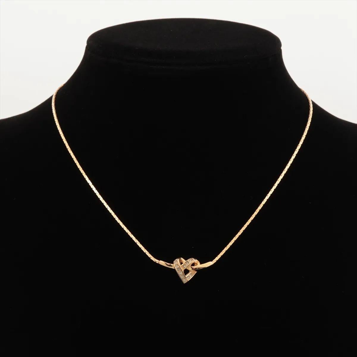 Christian Dior Knoten-Herz-Anhänger-Halskette im Angebot 2