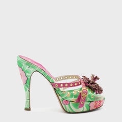 Christian Dior “Koi” Satin Platform Mules by John Galliano, F/W 2003