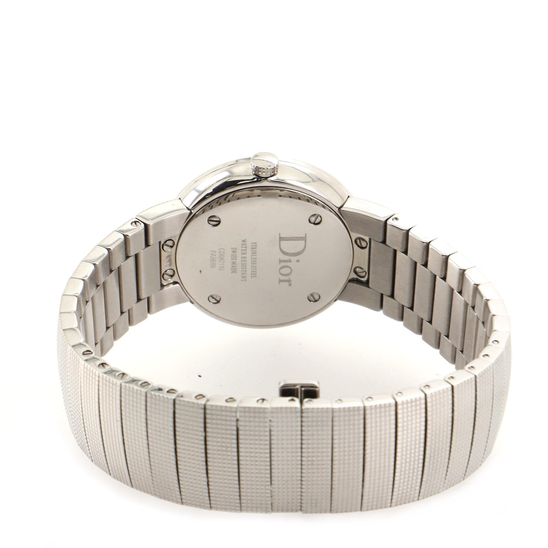 Christian Dior La D De Dior Quartz Watch Stainless Steel 33 1