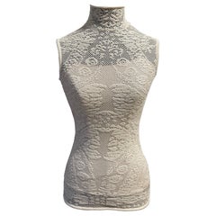 Camicetta in pizzo, uncinetto e seta di Christian Dior