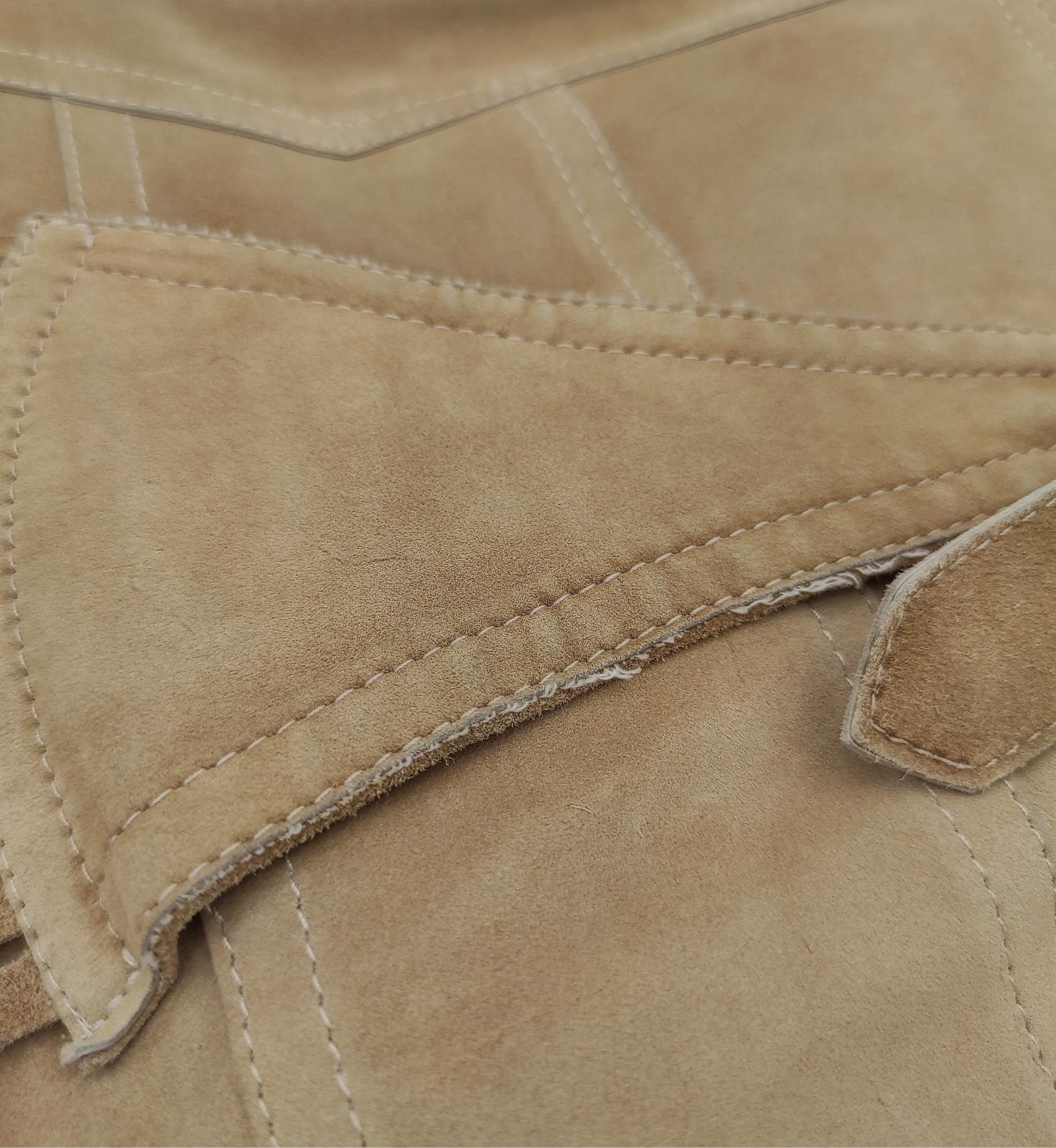 Christian Dior lace up tan suede skirt 3