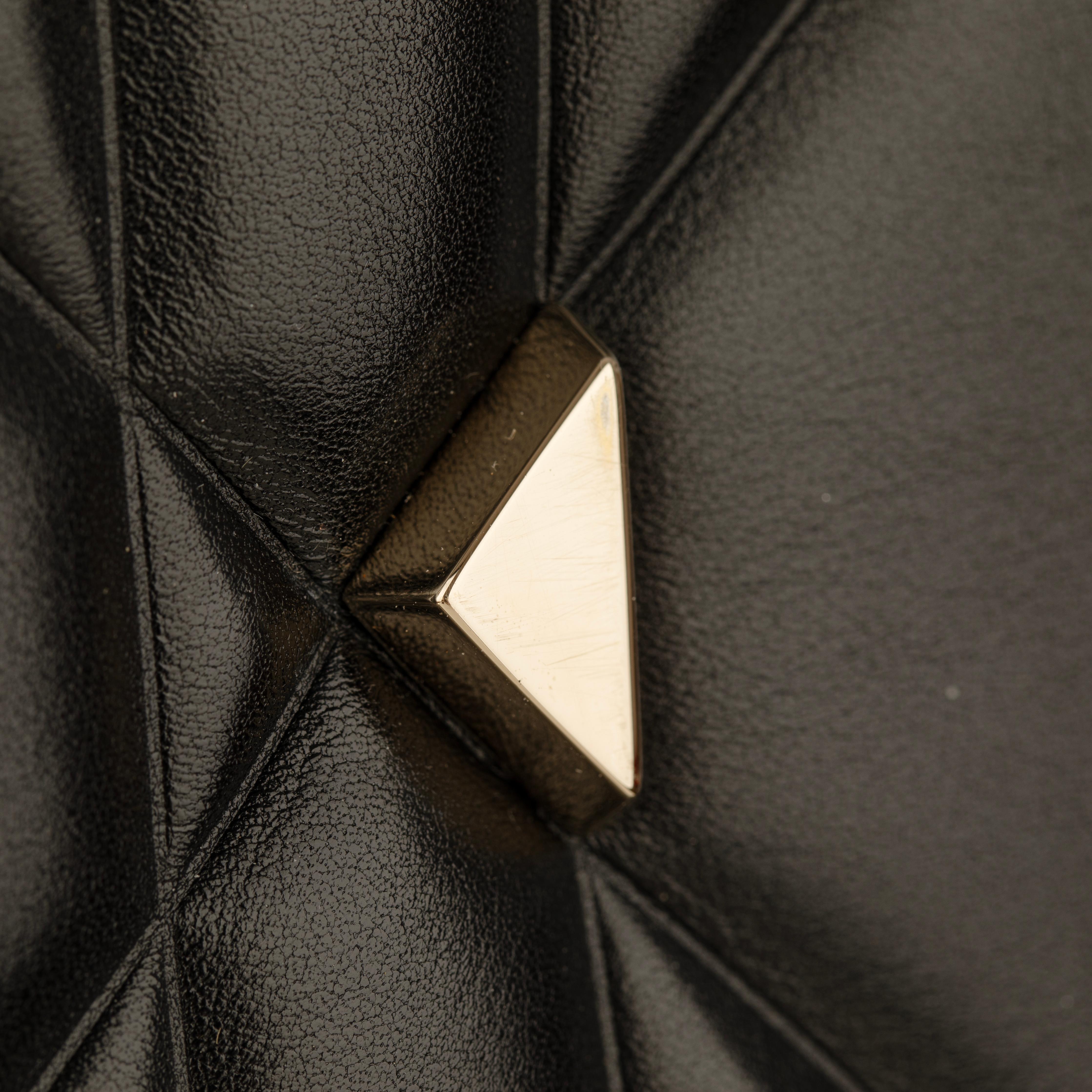 Christian Dior Lady 95.22 Medium Top Handle Bag in Black Cannage Lambskin with G For Sale 9