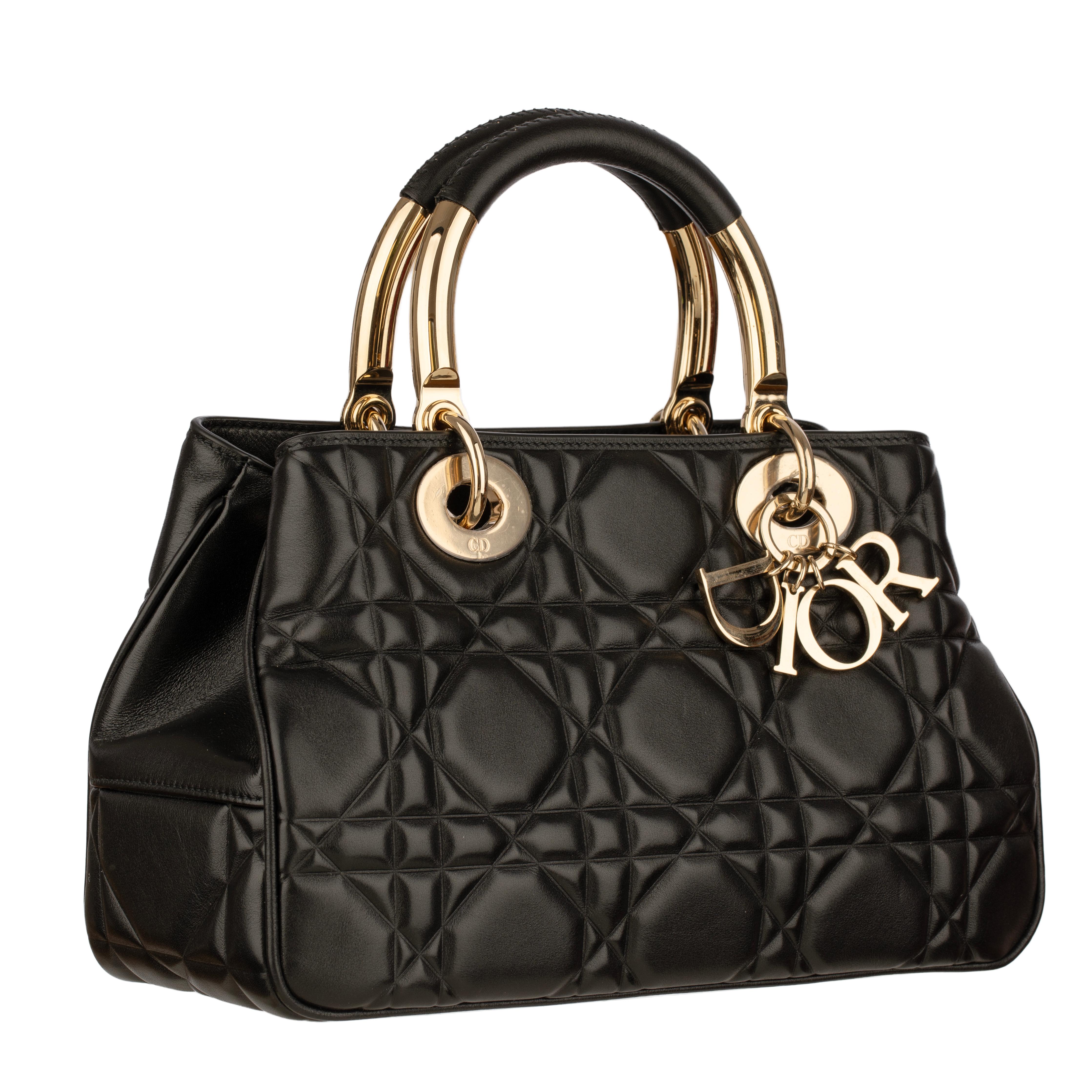An elevated take on the Lady Dior lineage, the 95.22 bag was introduced by Maria Grazia Chiuri as a tribute to the heritage of Dior’s founding year and the brand's signature 30 Avenue Montaigne address. This medium-sized top handle silhouette is