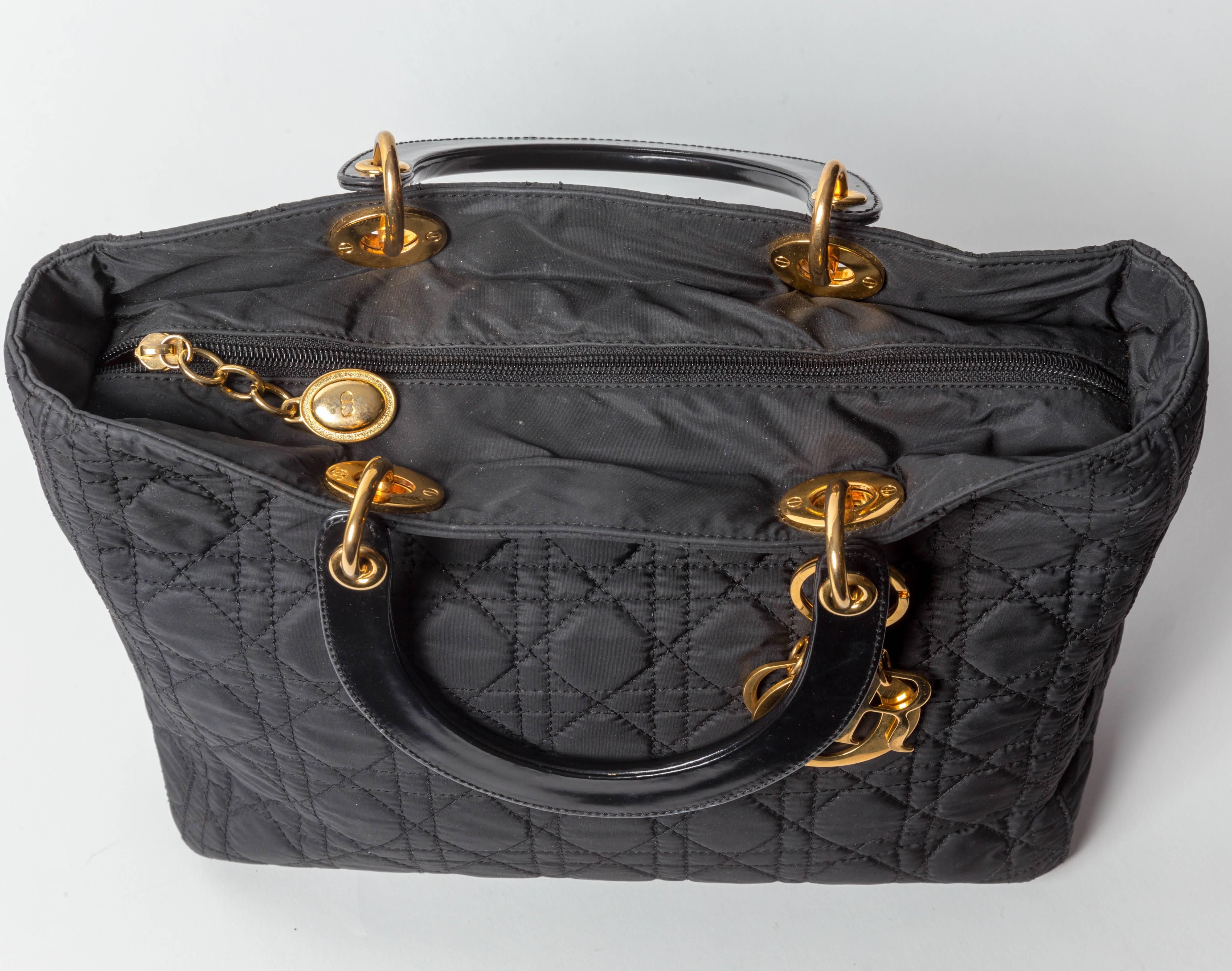Christian Dior Lady Bag in Nylon  In Good Condition In Westhampton Beach, NY