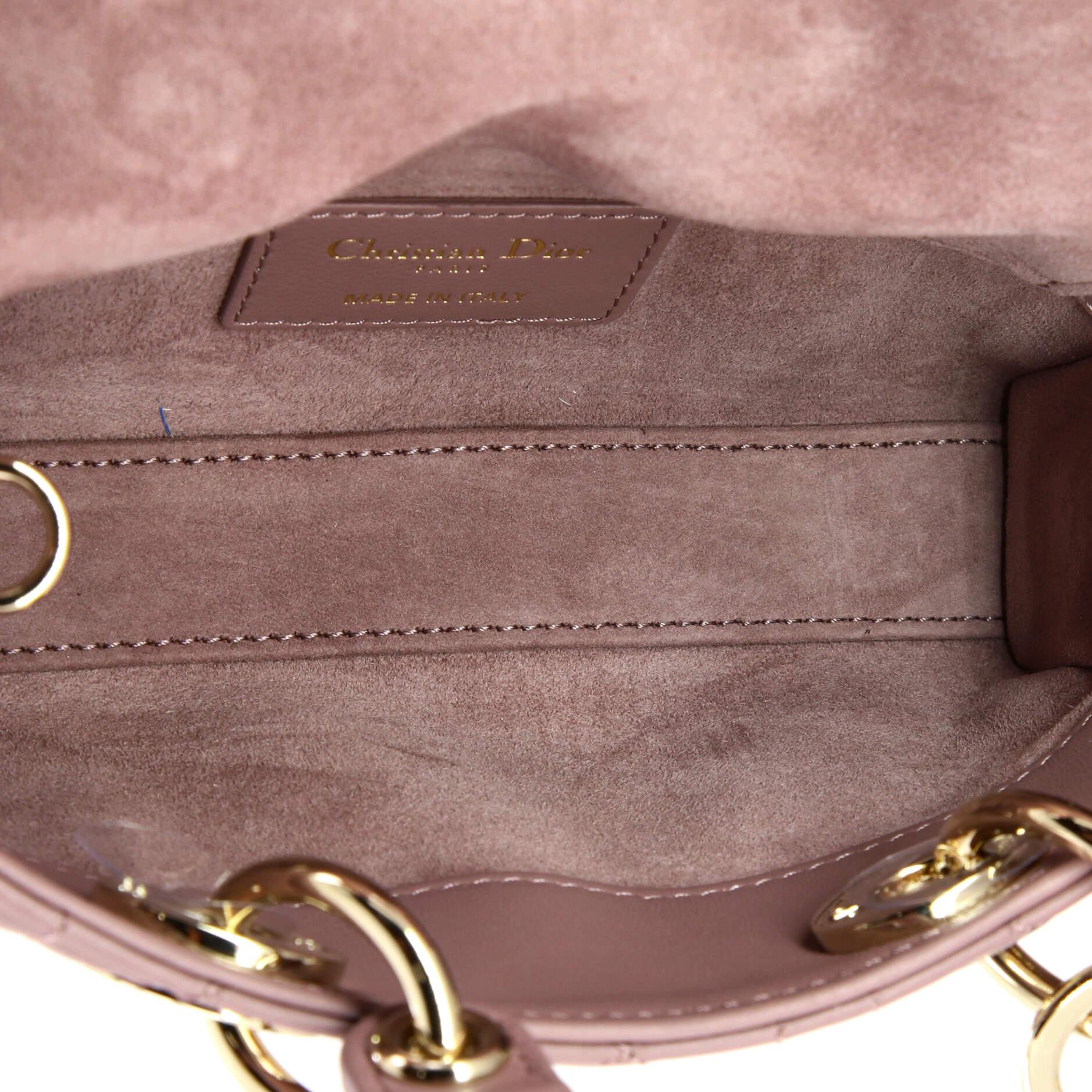 Christian Dior Lady D-Joy Bag Cannage Quilt Lambskin Micro 1