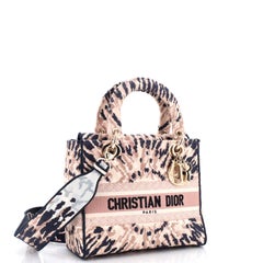 Christian Dior Lady D-Lite Bag Embroidered Canvas Medium