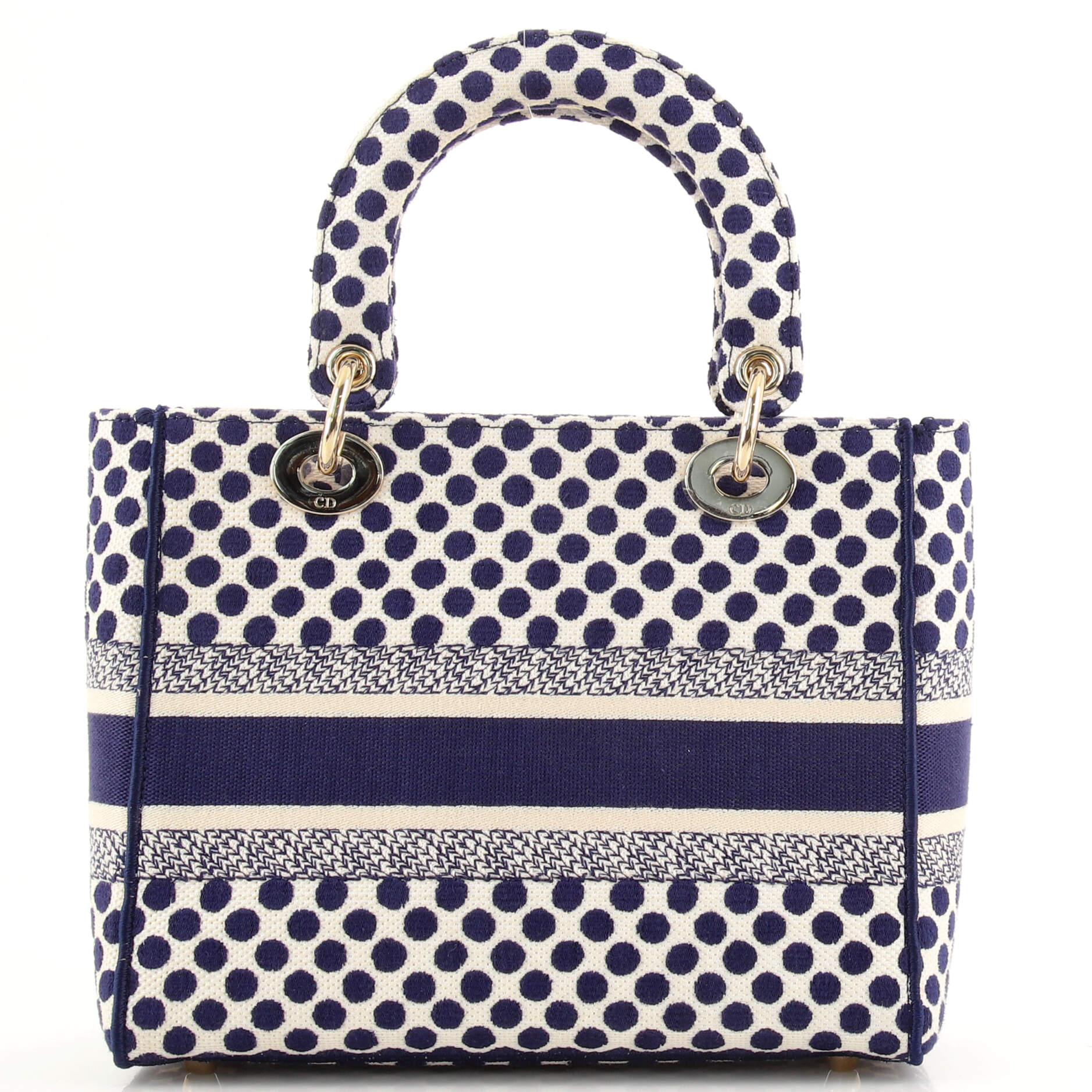 Women's or Men's Christian Dior Lady D-Lite Bag Embroidered Canvas Medium