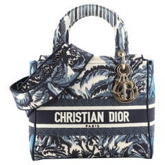 Christian Dior Sac Lady D-Lite Lady en toile brodée Moyen