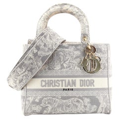 Christian Dior Lady D-Lite Bag Embroidered Canvas Medium