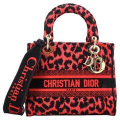 Christian Dior Lady D-Lite Tasche aus besticktem Segeltuch Medium