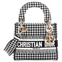 Christian Dior Lady D-Lite Bag Embroidered Canvas Mini