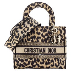 Christian Dior Lady D-Lite Bag Mizza Embroidered Canvas Medium