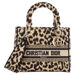 Christian Dior Lady D-Lite Bag Mizza Embroidered Canvas Medium