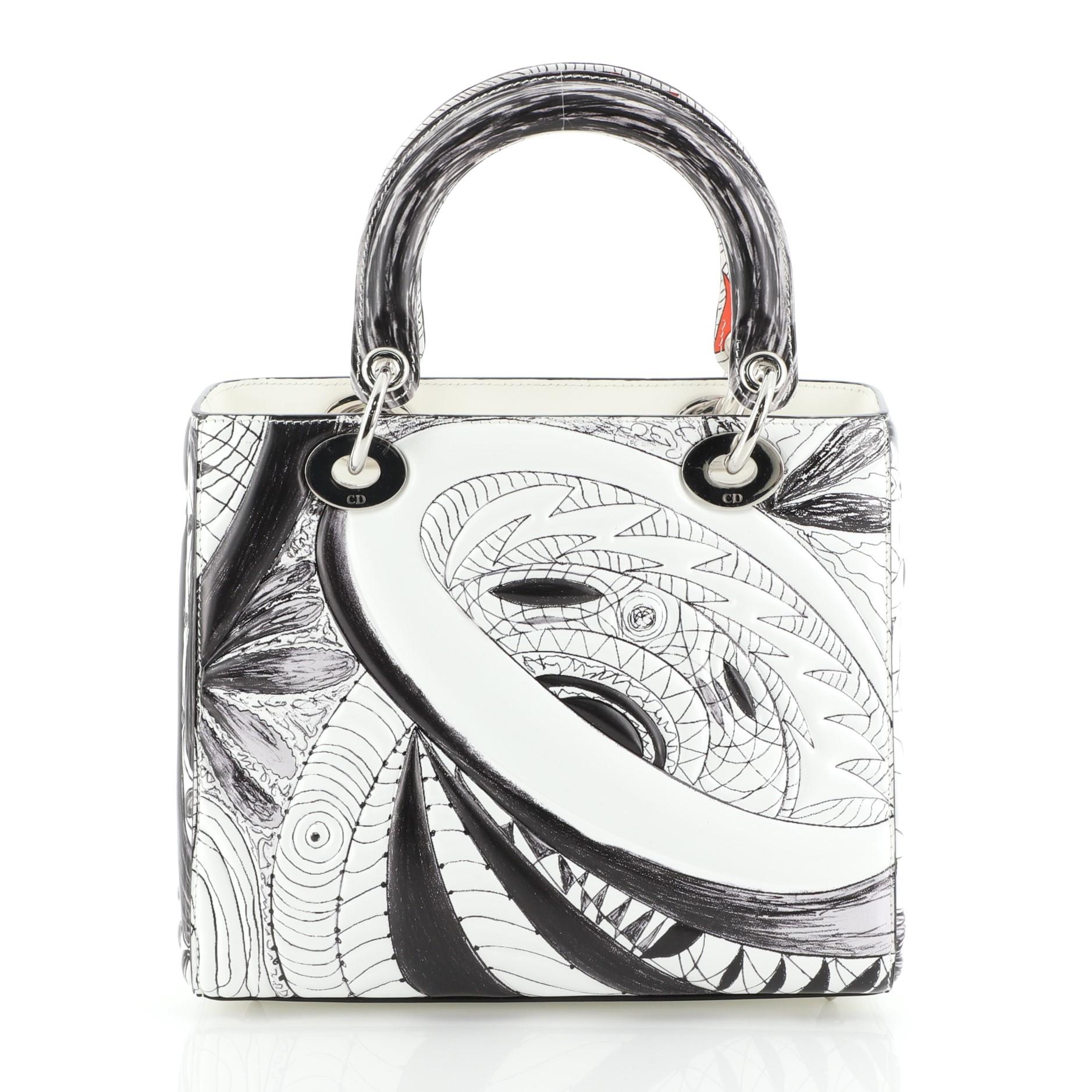 Christian Dior Lady Dior Art Bag Limited Edition Jack Pierson Quilted ...